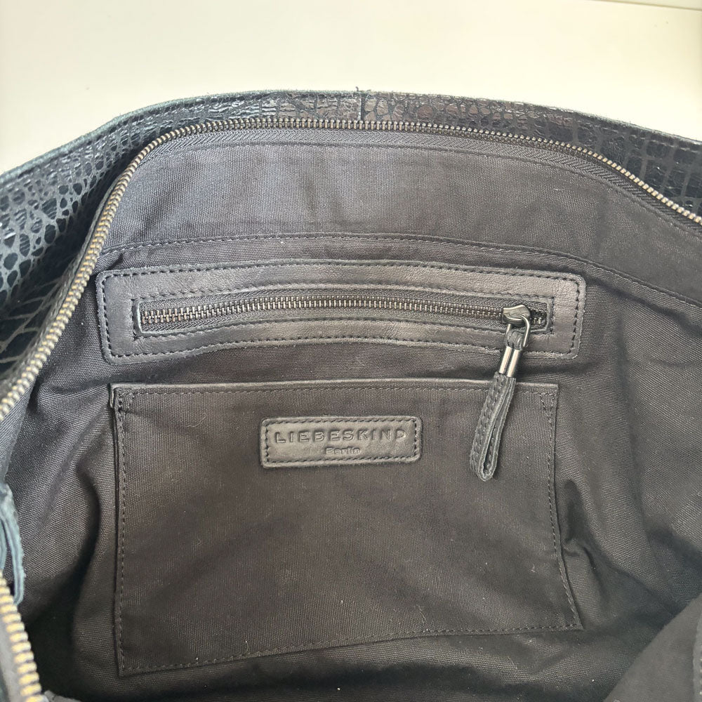 LIEBESKIND METALLIC KROKO SHOPPER