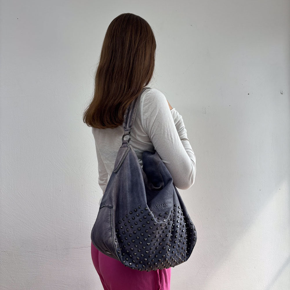 LIEBESKIND STUDS HOBO NAVY
