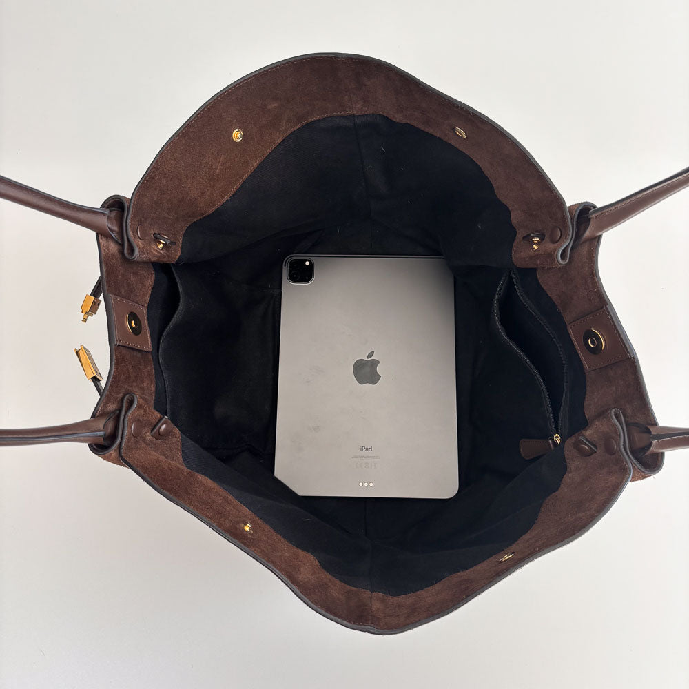 DE MELLIER LONDON SUEDE TOTE