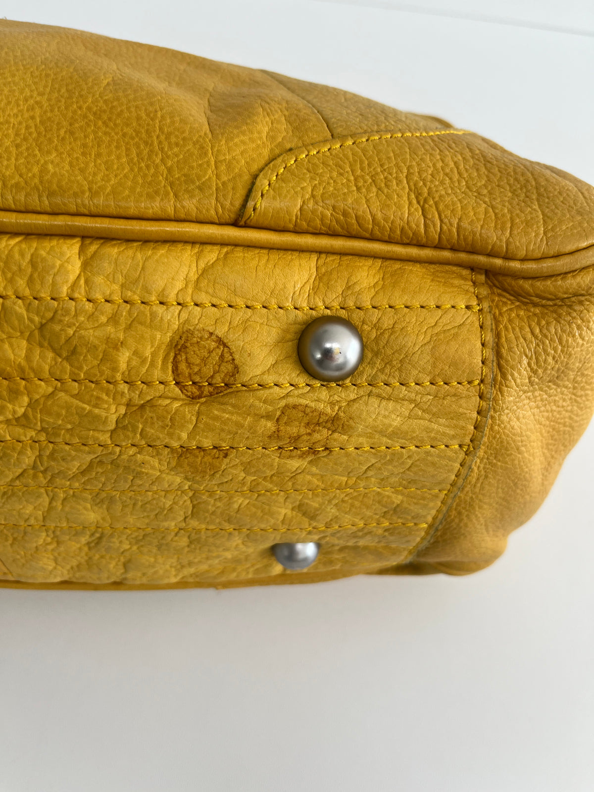 LIEBESKIND YELLOW LEATHER SHOPPER