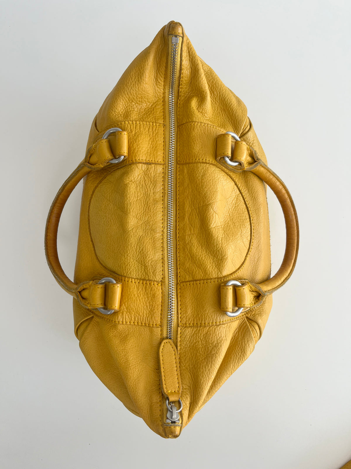 LIEBESKIND YELLOW LEATHER SHOPPER