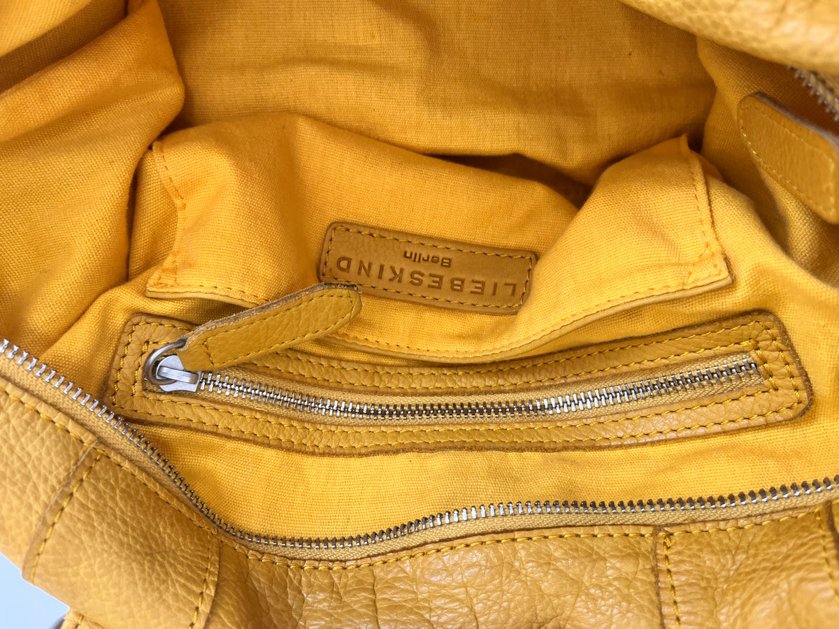 LIEBESKIND YELLOW LEATHER SHOPPER