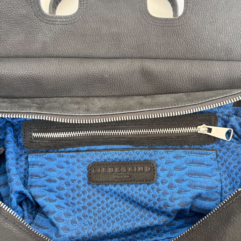 LIEBESKIND SNAKE SATCHEL BLACK