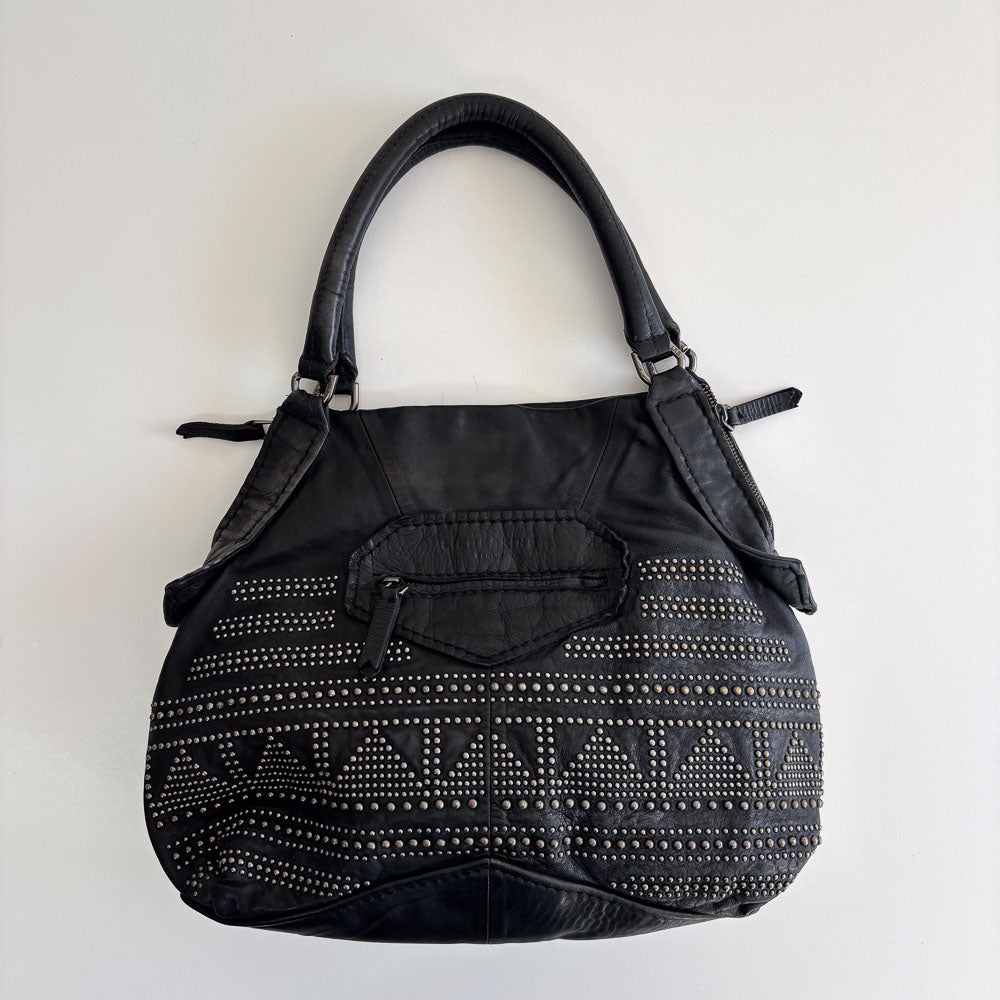 LIEBESKIND BLACK STUDS HOBO