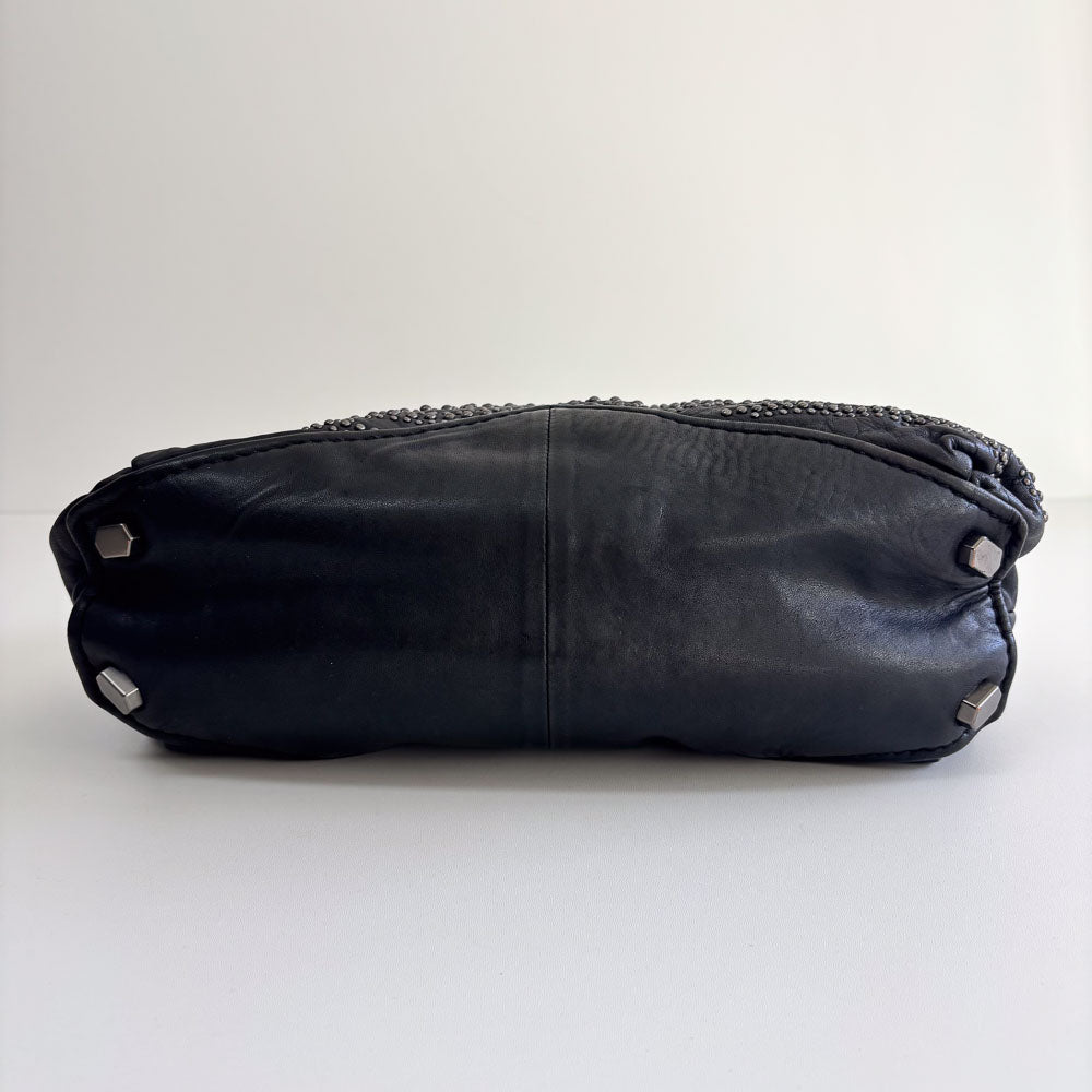 LIEBESKIND BLACK STUDS HOBO