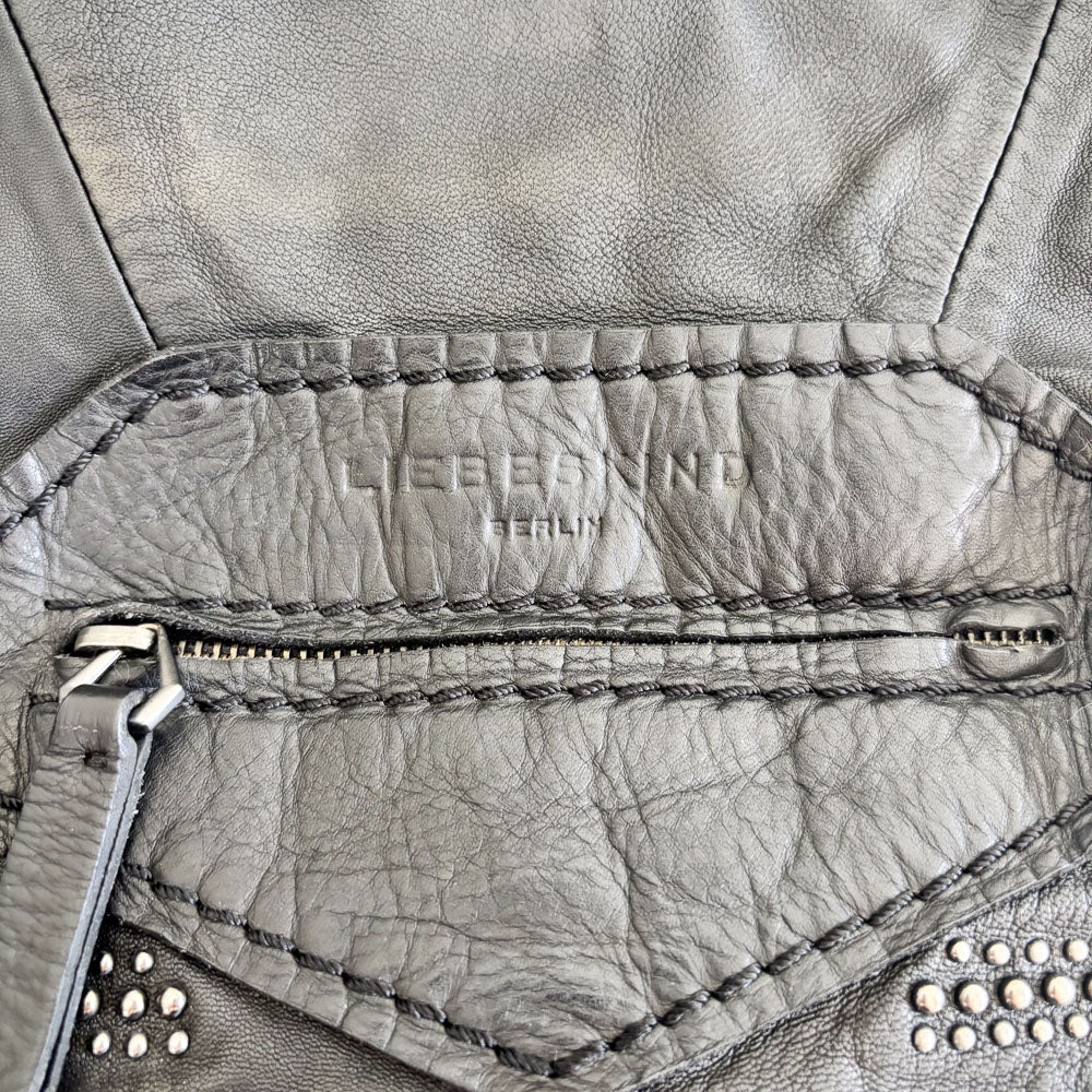 LIEBESKIND BLACK STUDS HOBO