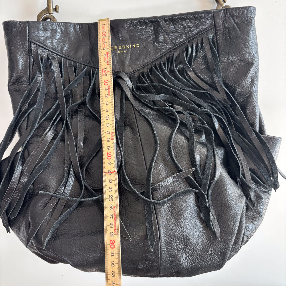 LIEBESKIND FRINGE HOBO BLACK