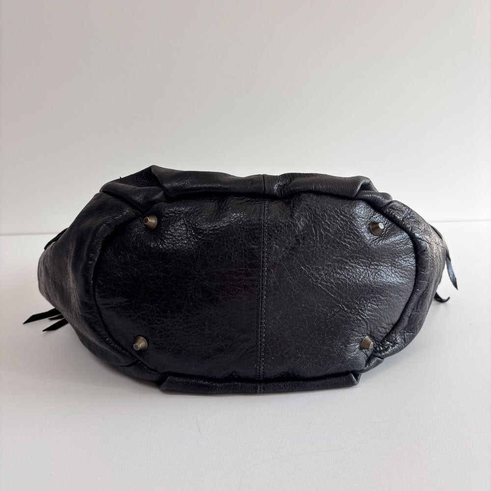 LIEBESKIND FRINGE HOBO BLACK