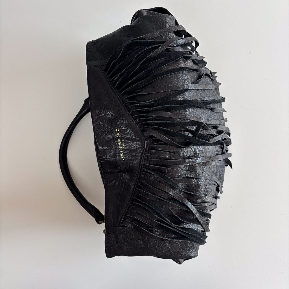 LIEBESKIND FRINGE HOBO BLACK