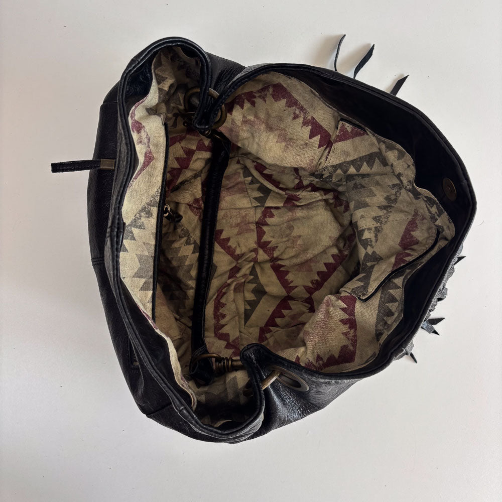 LIEBESKIND FRINGE HOBO BLACK