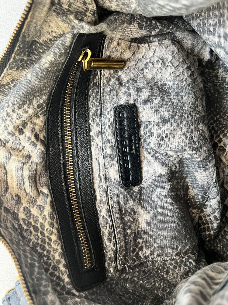 LIEBESKIND LEATHER BAG BLACK SNAKE