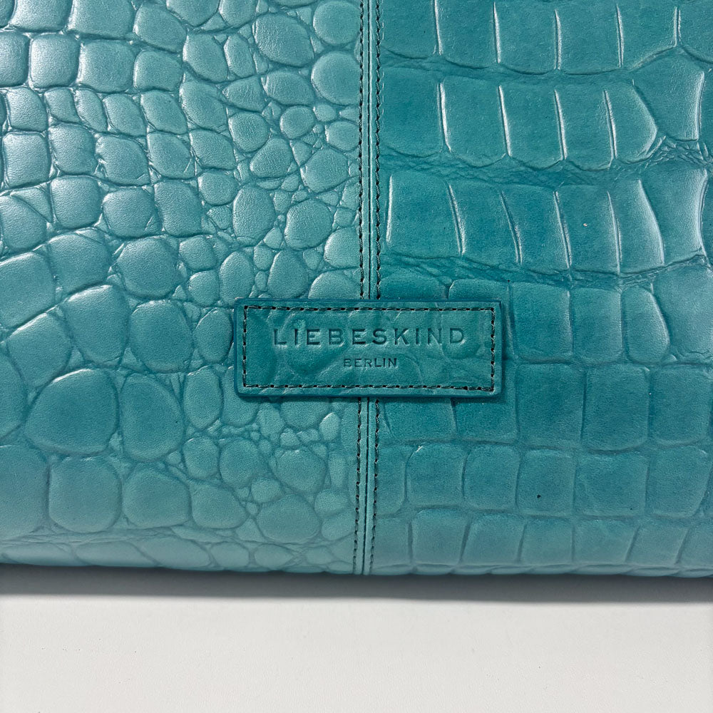 LIEBESKIND CHELSEA KROKO SHOPPER PETROL L