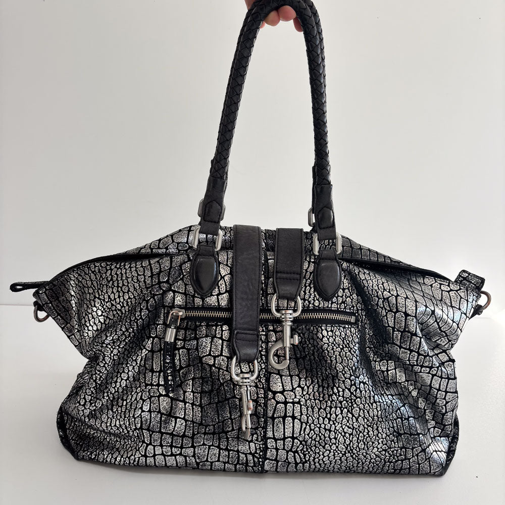 LIEBESKIND METALLIC KROKO SHOPPER