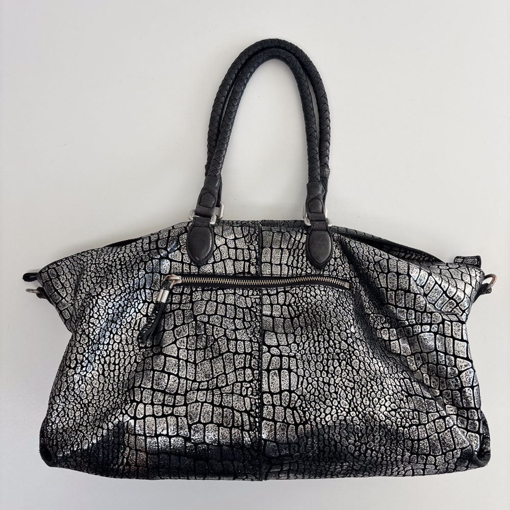 LIEBESKIND METALLIC KROKO SHOPPER
