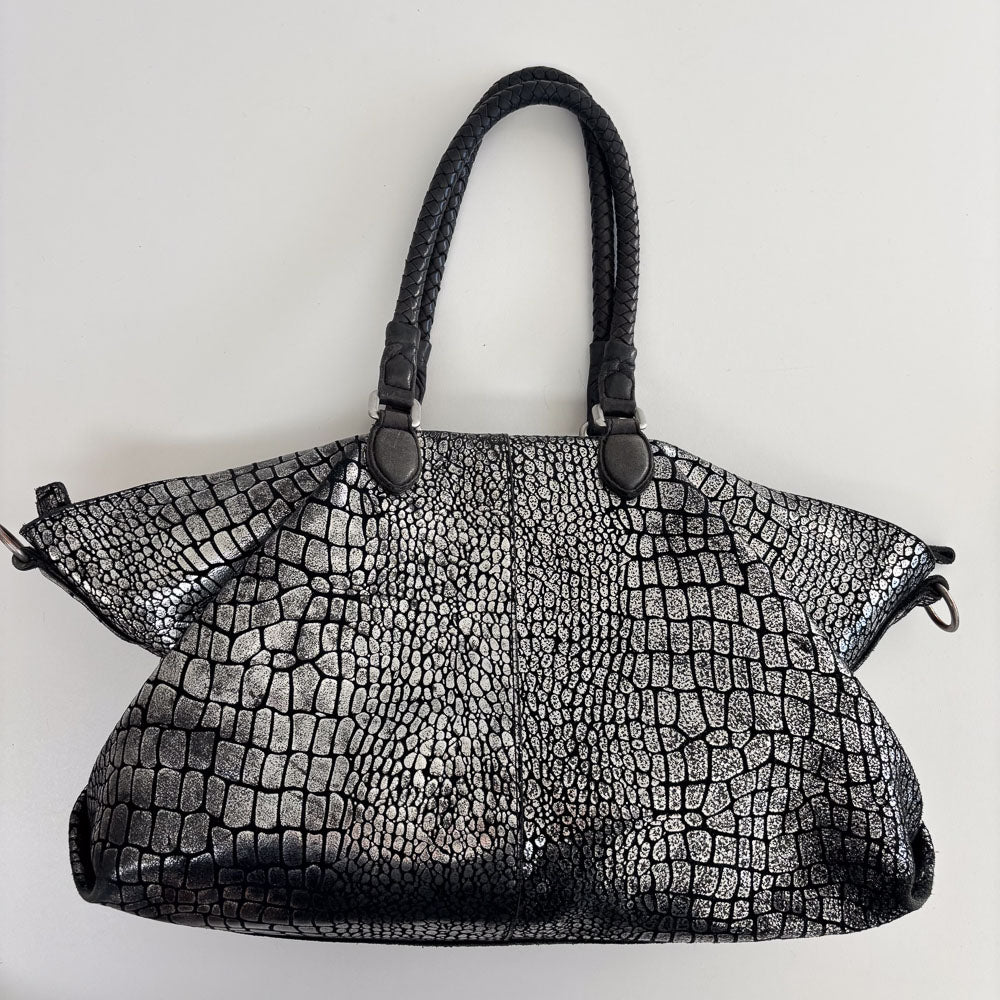 LIEBESKIND METALLIC KROKO SHOPPER