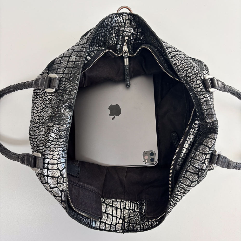 LIEBESKIND METALLIC KROKO SHOPPER