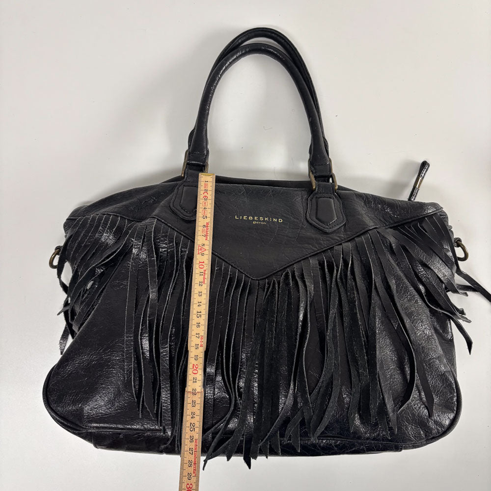 LIEBESKIND FRINGE SHOPPER BLACK