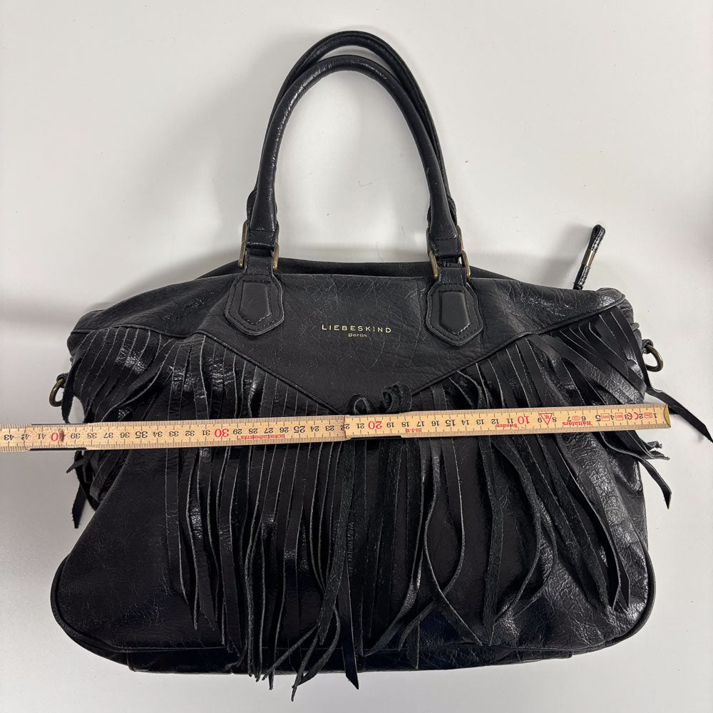 LIEBESKIND FRINGE SHOPPER BLACK