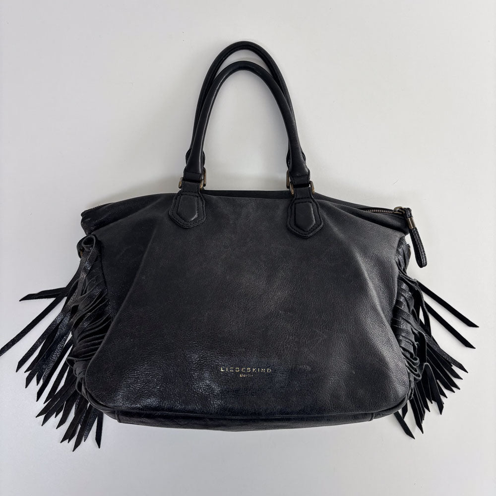 LIEBESKIND FRINGE SHOPPER BLACK