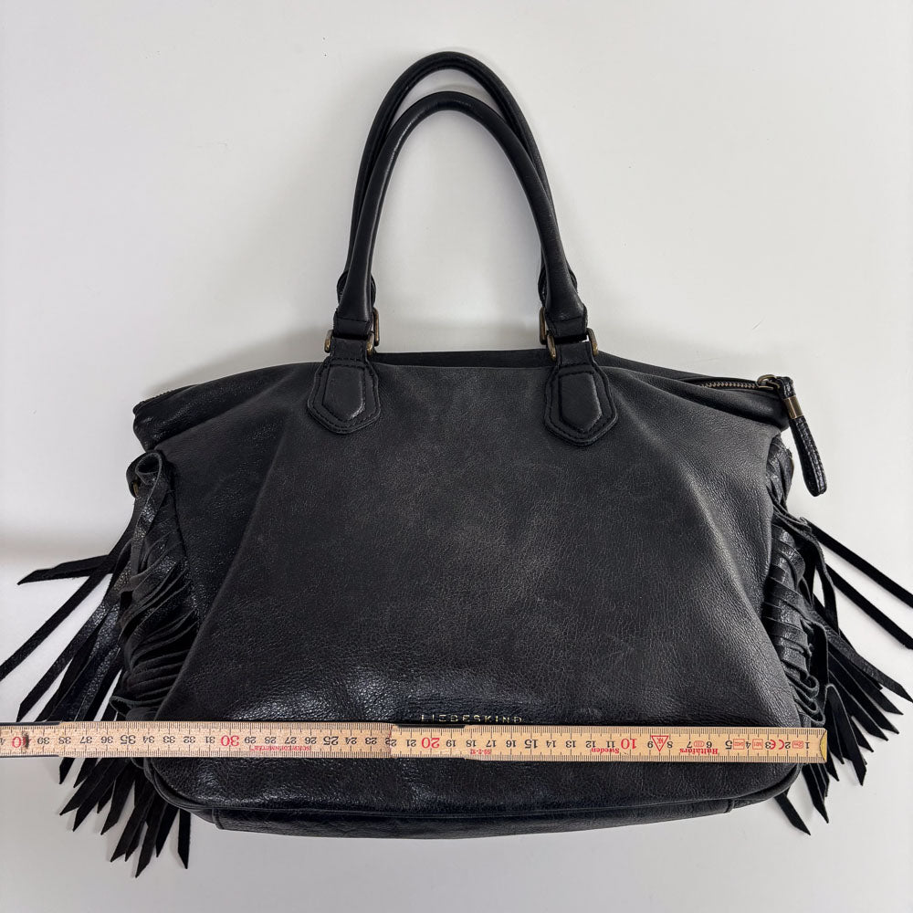 LIEBESKIND FRINGE SHOPPER BLACK