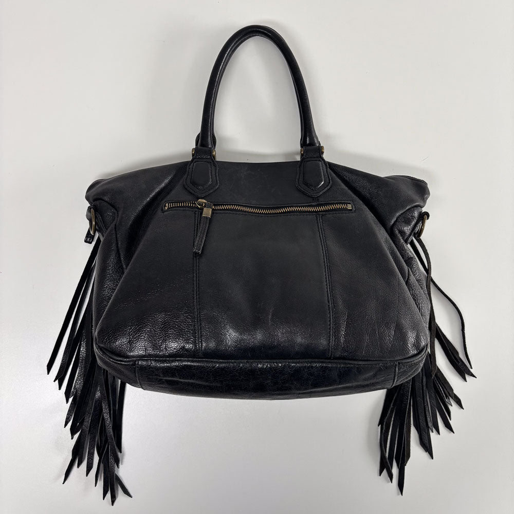 LIEBESKIND FRINGE SHOPPER BLACK