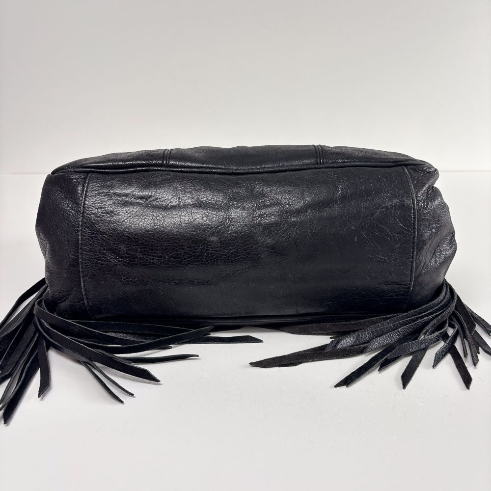 LIEBESKIND FRINGE SHOPPER BLACK