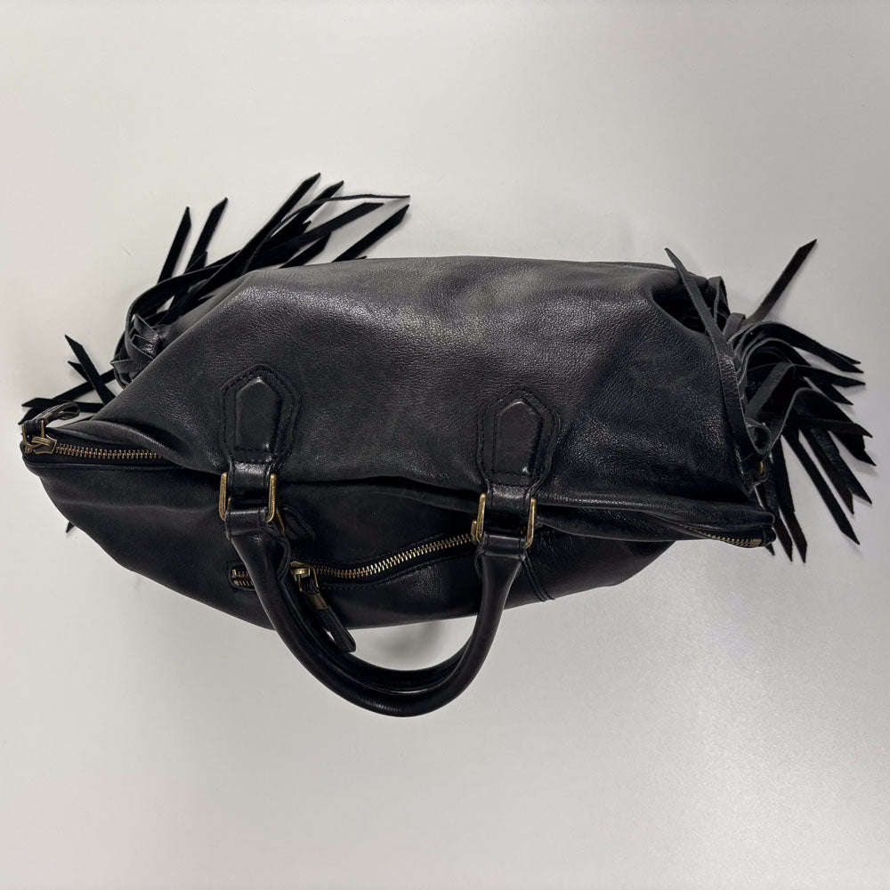 LIEBESKIND FRINGE SHOPPER BLACK