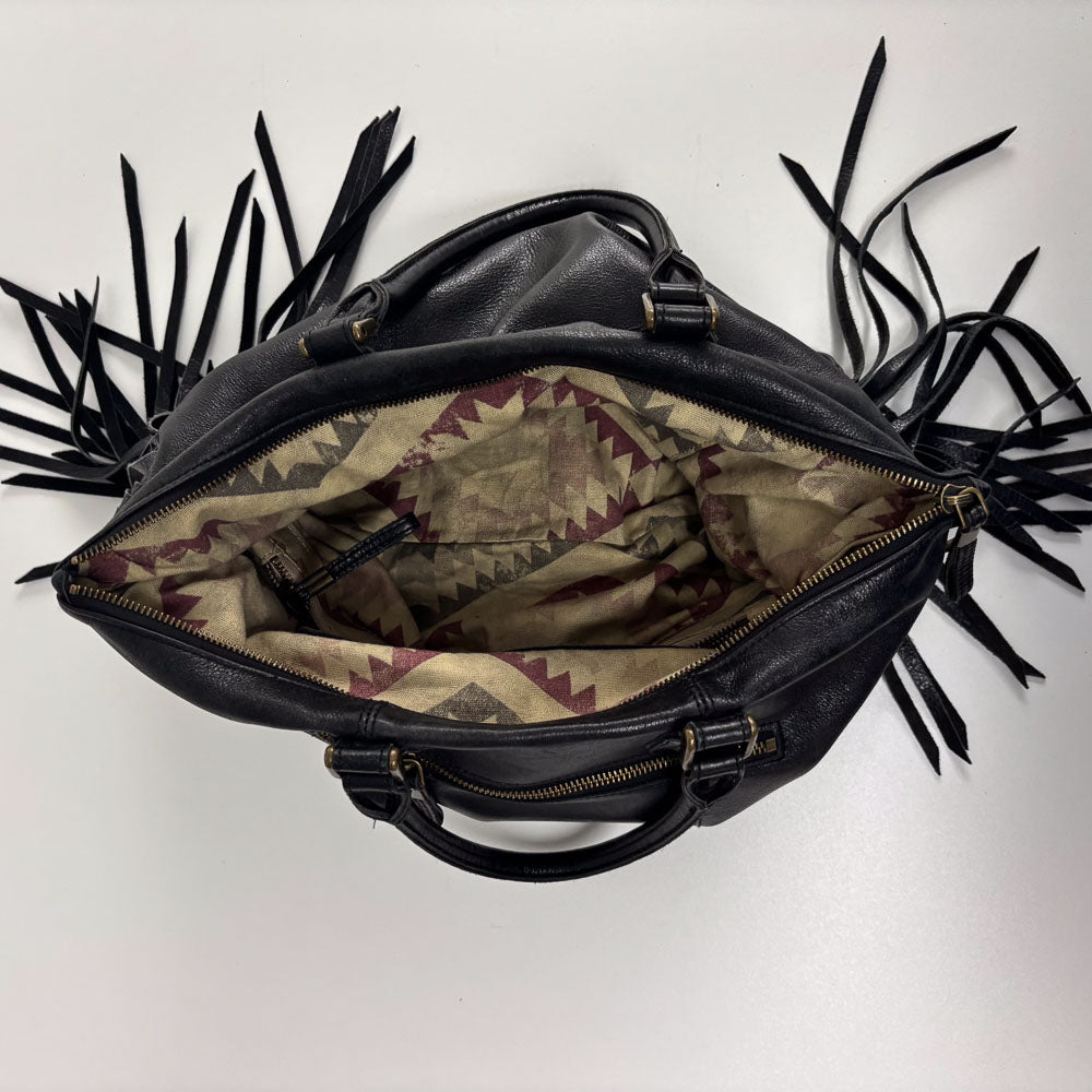 LIEBESKIND FRINGE SHOPPER BLACK