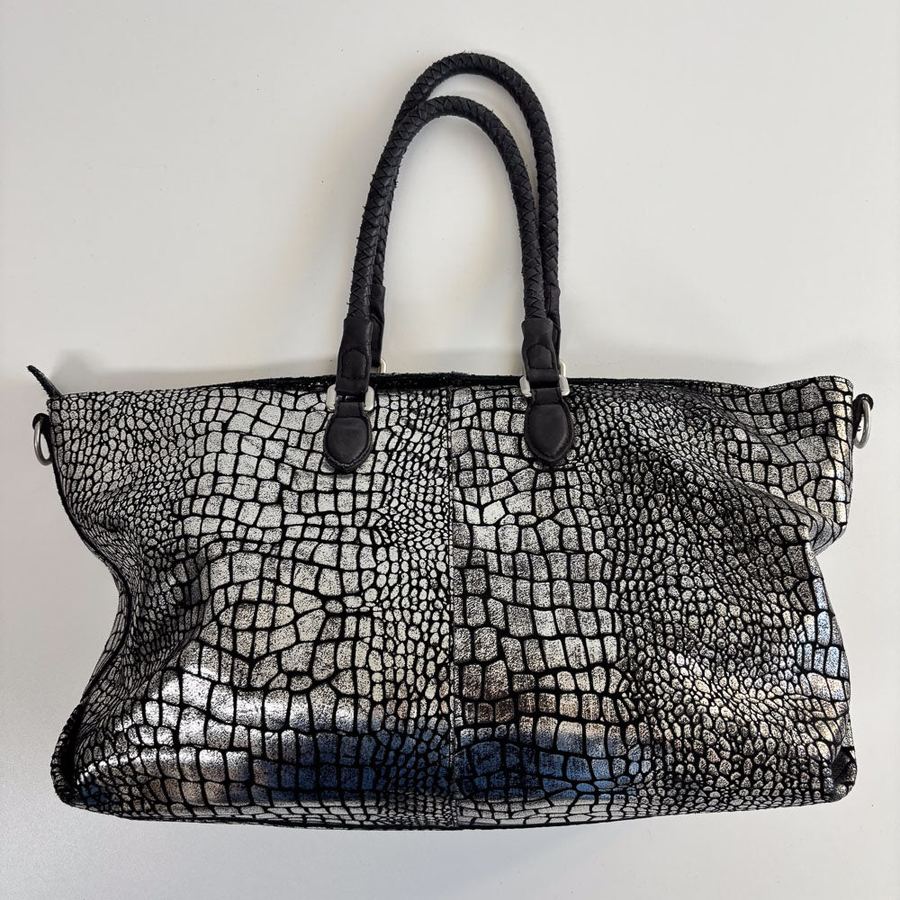 LIEBESKIND METALLIC KROKO SHOPPER
