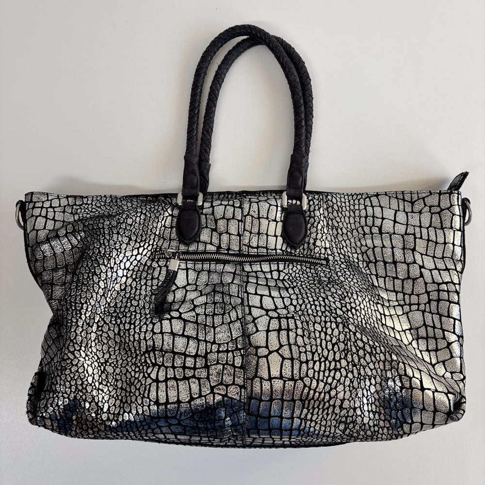 LIEBESKIND METALLIC KROKO SHOPPER