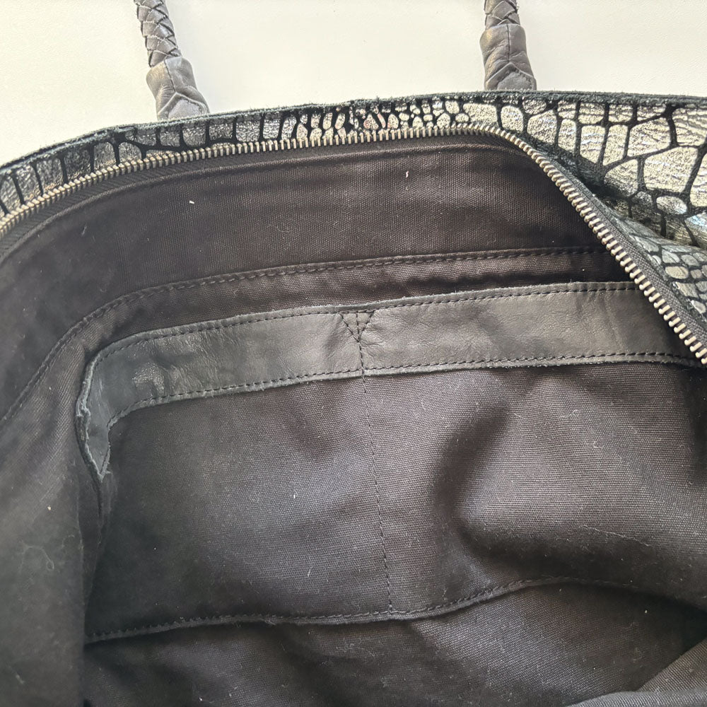 LIEBESKIND METALLIC KROKO SHOPPER