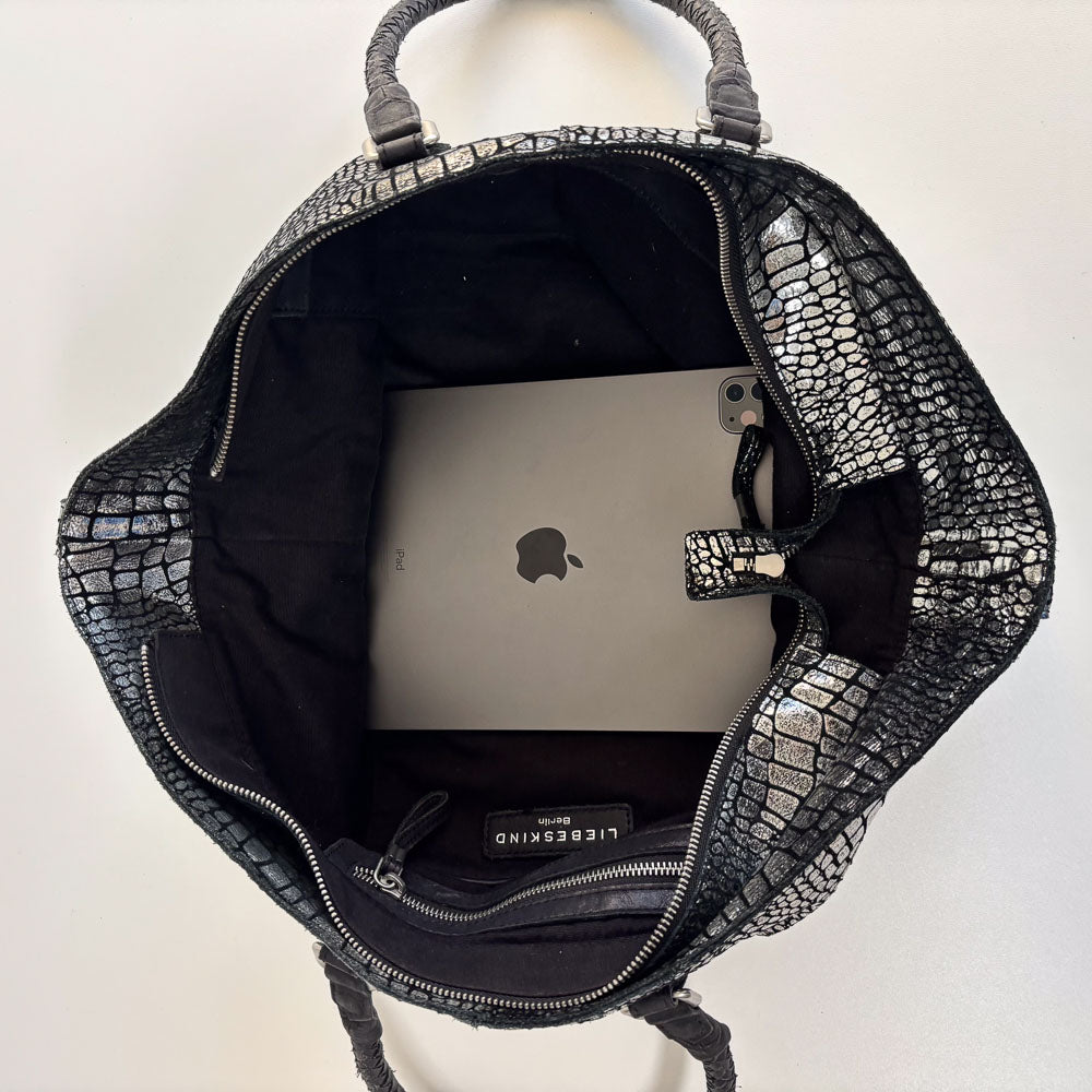 LIEBESKIND METALLIC KROKO SHOPPER