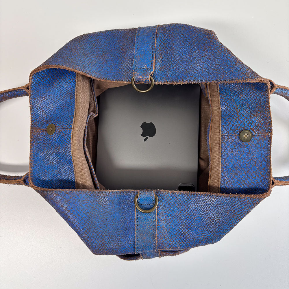 LIEBESKIND CHELSEA SNAKE SHOPPER BLUE