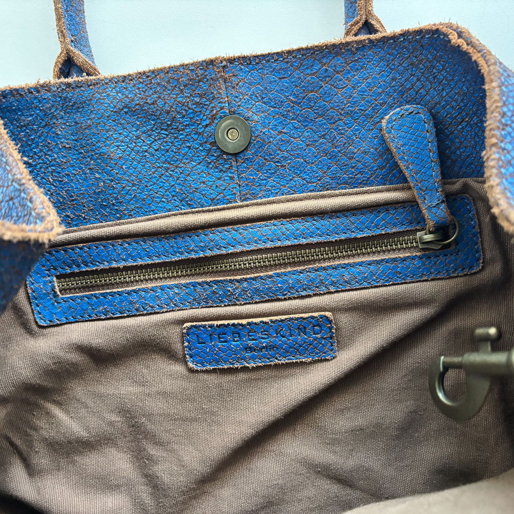 LIEBESKIND CHELSEA SNAKE SHOPPER BLUE