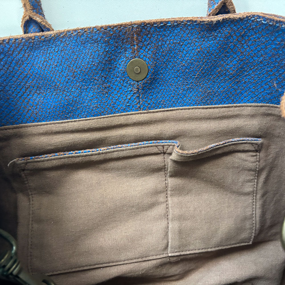 LIEBESKIND CHELSEA SNAKE SHOPPER BLUE