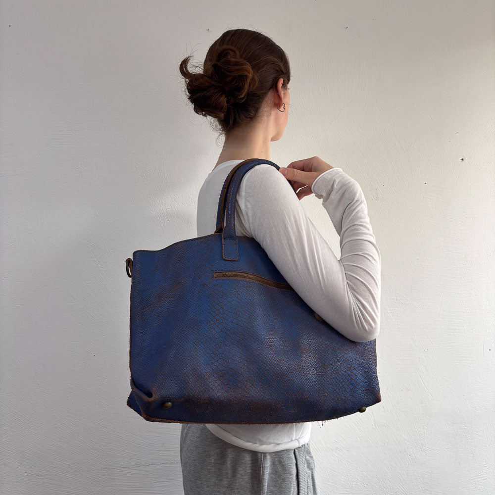 LIEBESKIND CHELSEA SNAKE SHOPPER BLUE