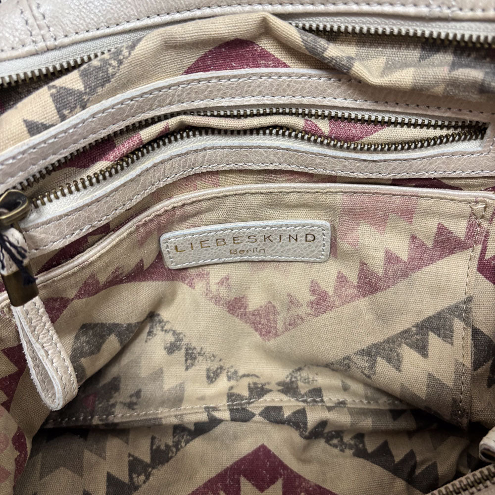 LIEBESKIND METALLIC WHITE FRINGE BAG
