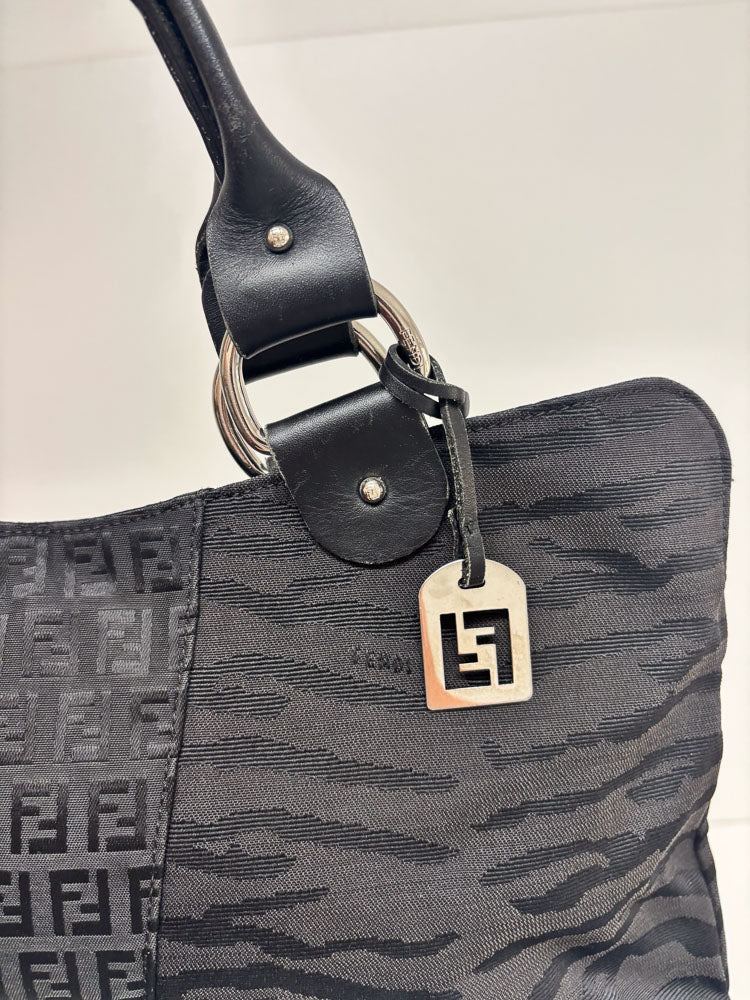 FENDI ZUCCHINO CANVAS ZEBRA BAG