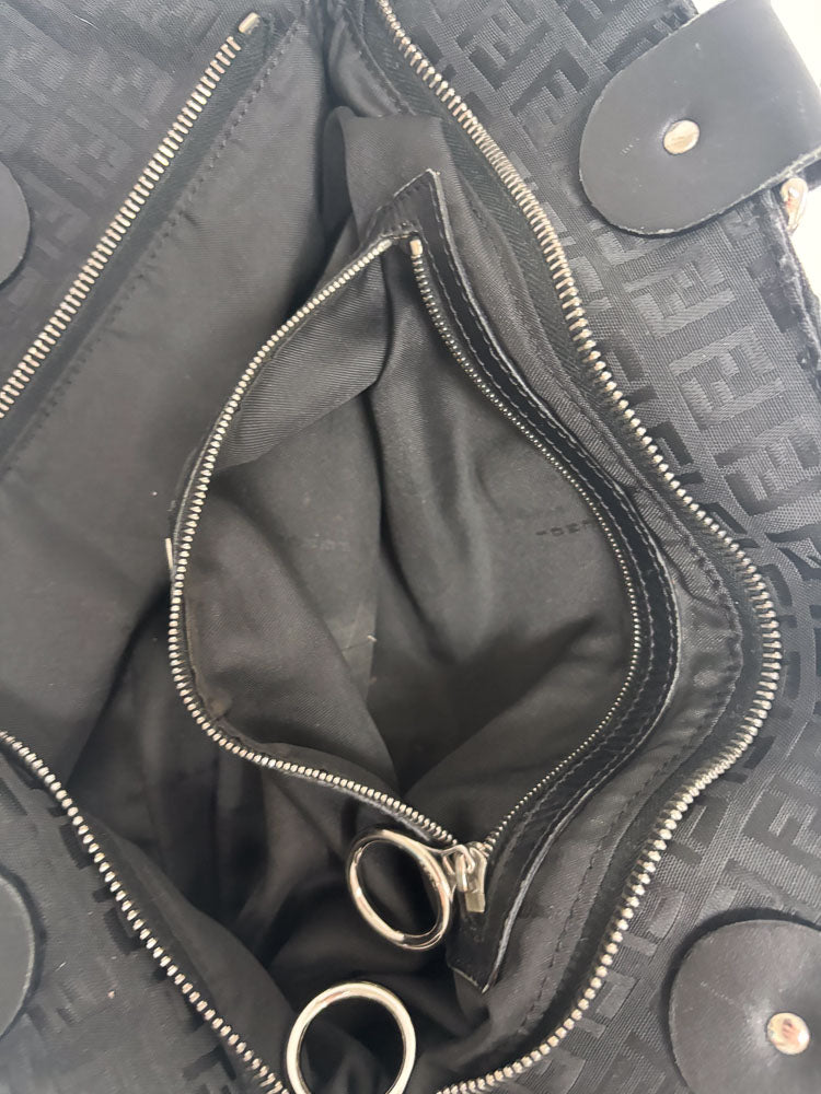 FENDI ZUCCHINO CANVAS ZEBRA BAG