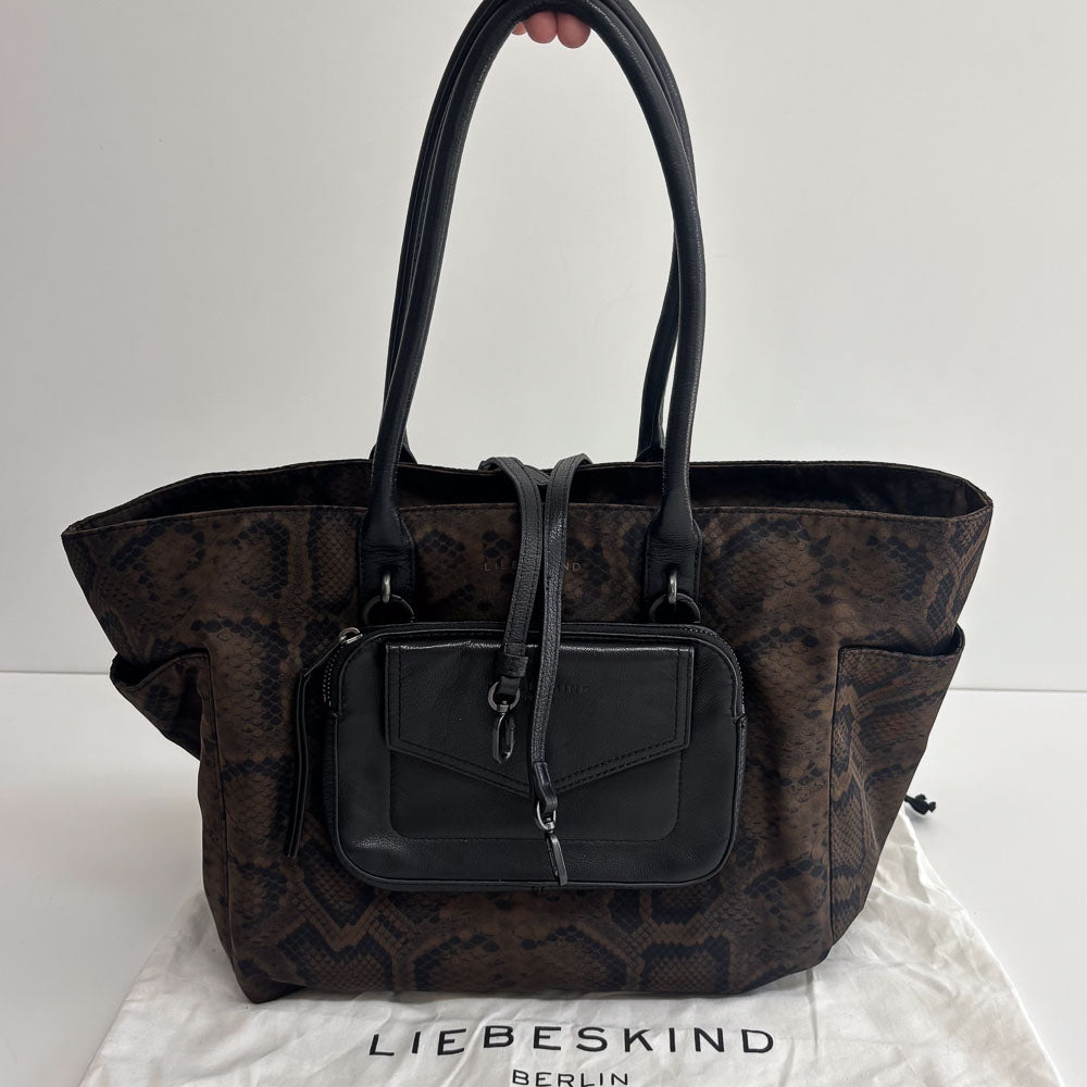 LIEBESKIND LILLE TEXTILE SNAKE SHOPPER