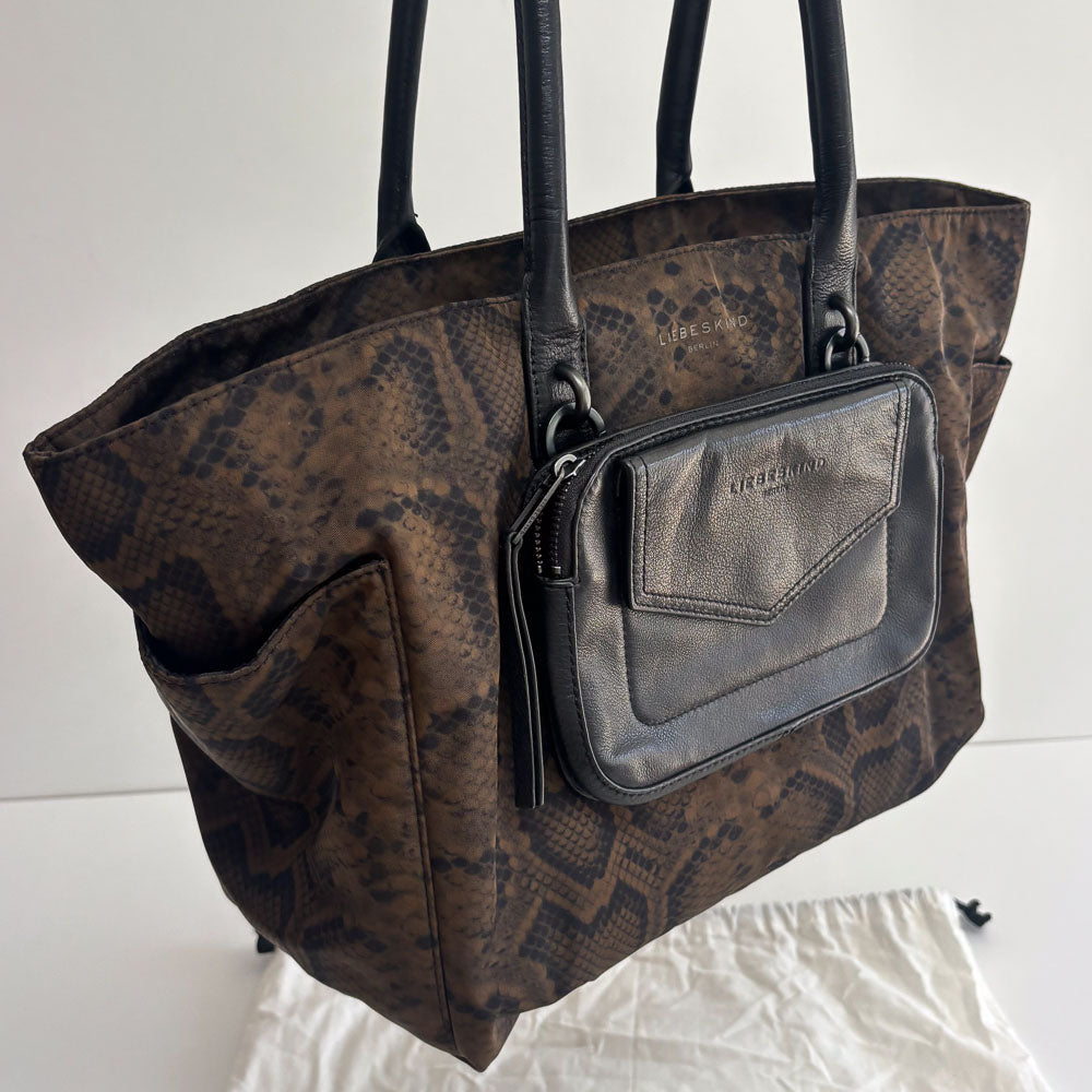 LIEBESKIND LILLE TEXTILE SNAKE SHOPPER