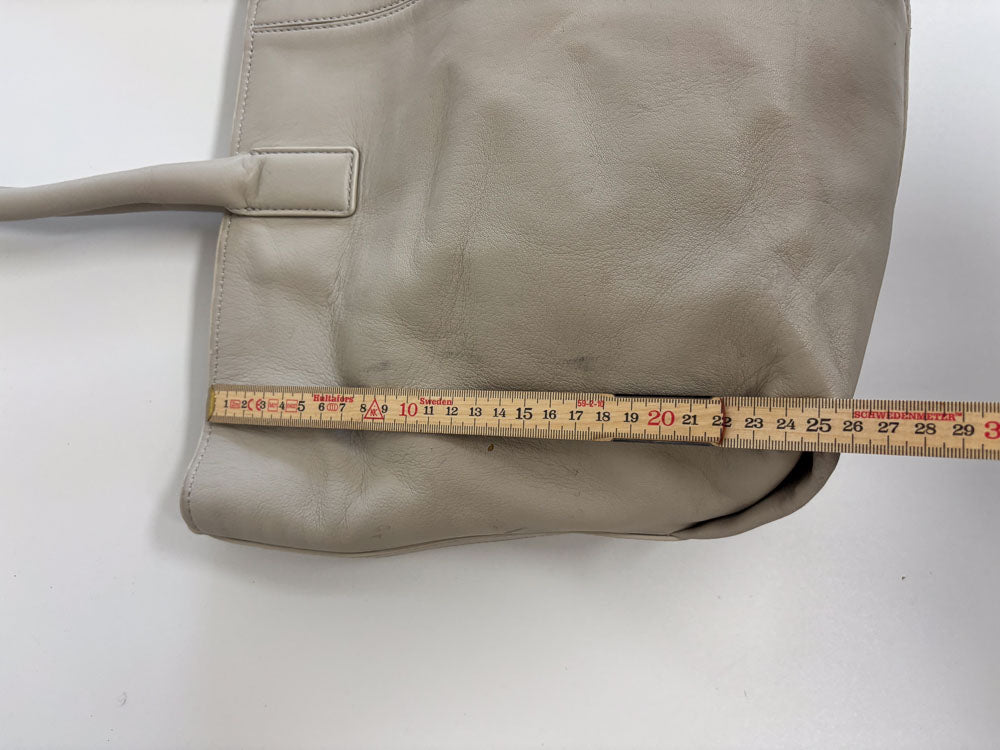 LIEBESKIND LEATHER SHOPPER WHITE