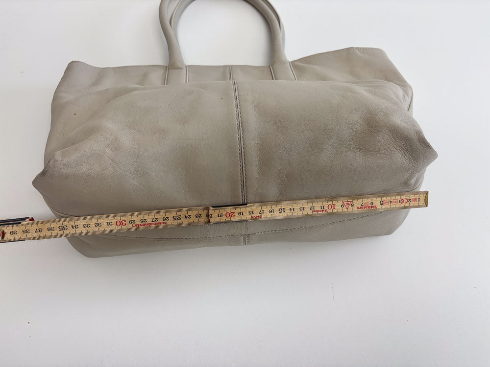 LIEBESKIND LEATHER SHOPPER WHITE