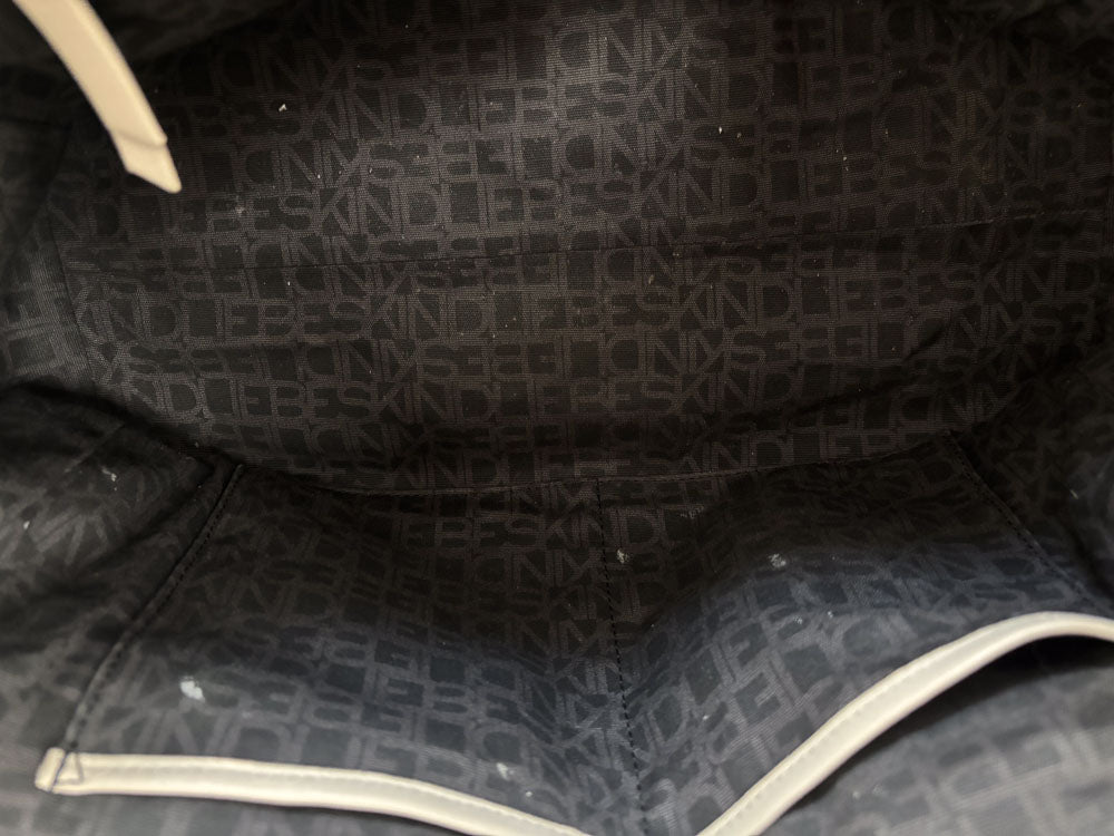 LIEBESKIND LEATHER SHOPPER WHITE