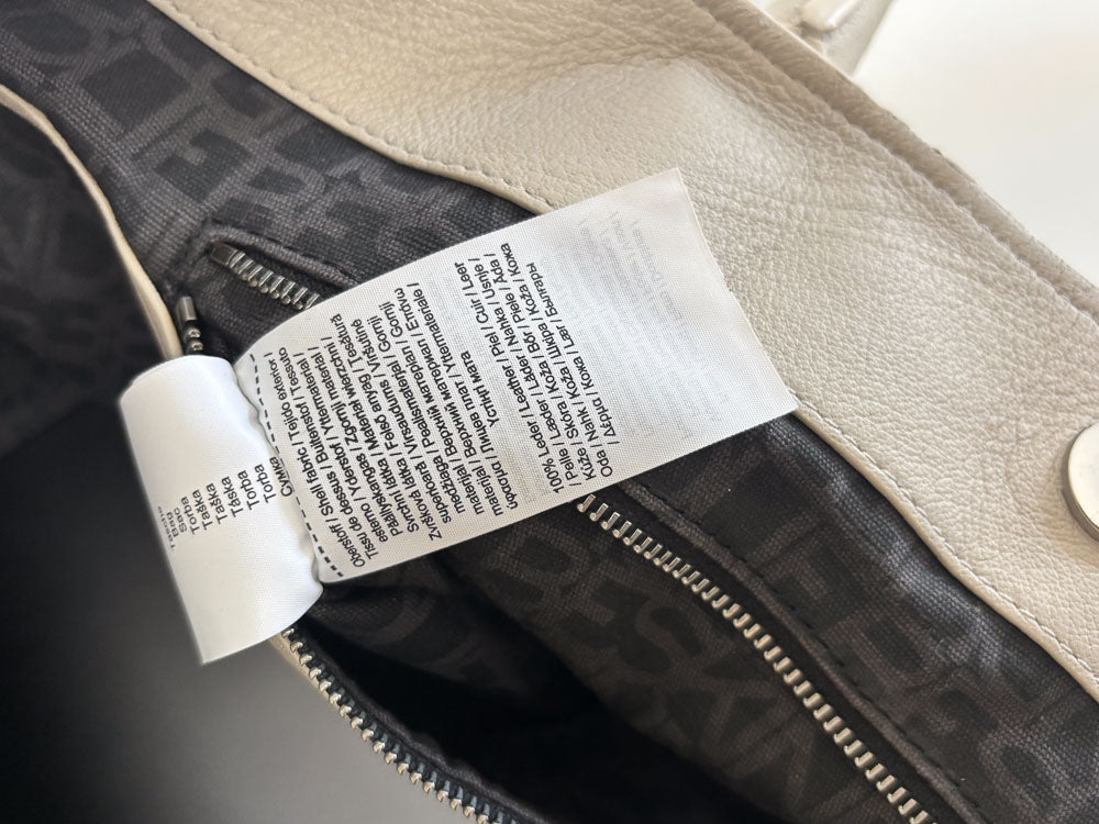 LIEBESKIND LEATHER SHOPPER WHITE