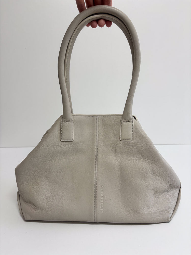 LIEBESKIND LEATHER SHOPPER WHITE