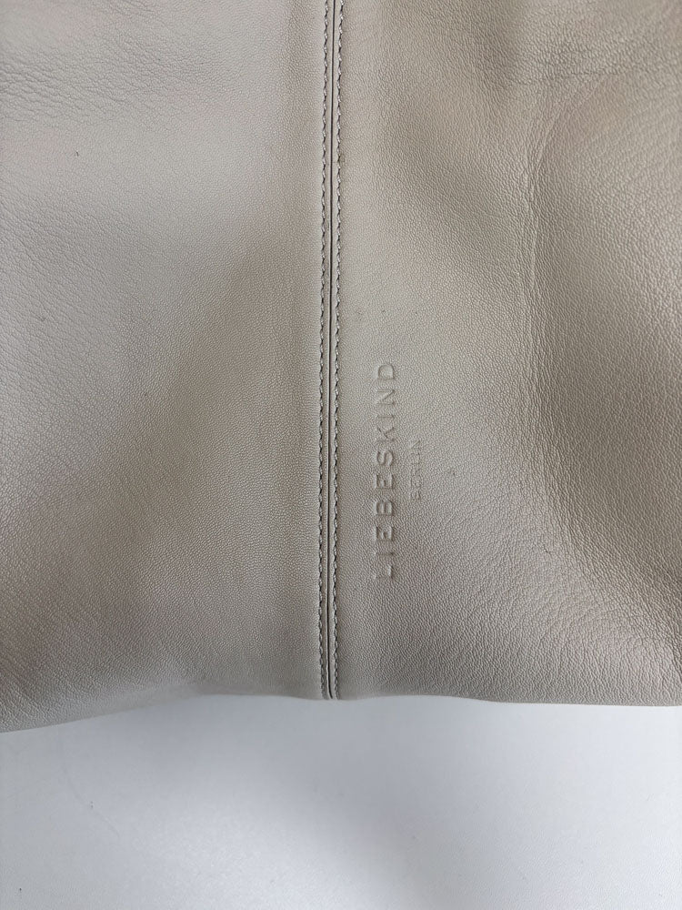 LIEBESKIND LEATHER SHOPPER WHITE