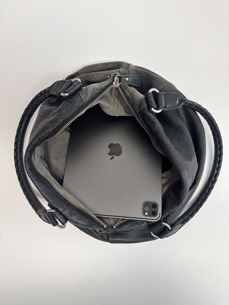 LIEBESKIND LEATHER HOBO BLACK