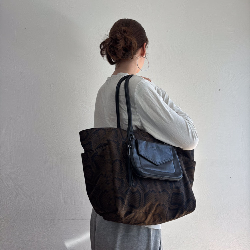 LIEBESKIND LILLE TEXTILE SNAKE SHOPPER