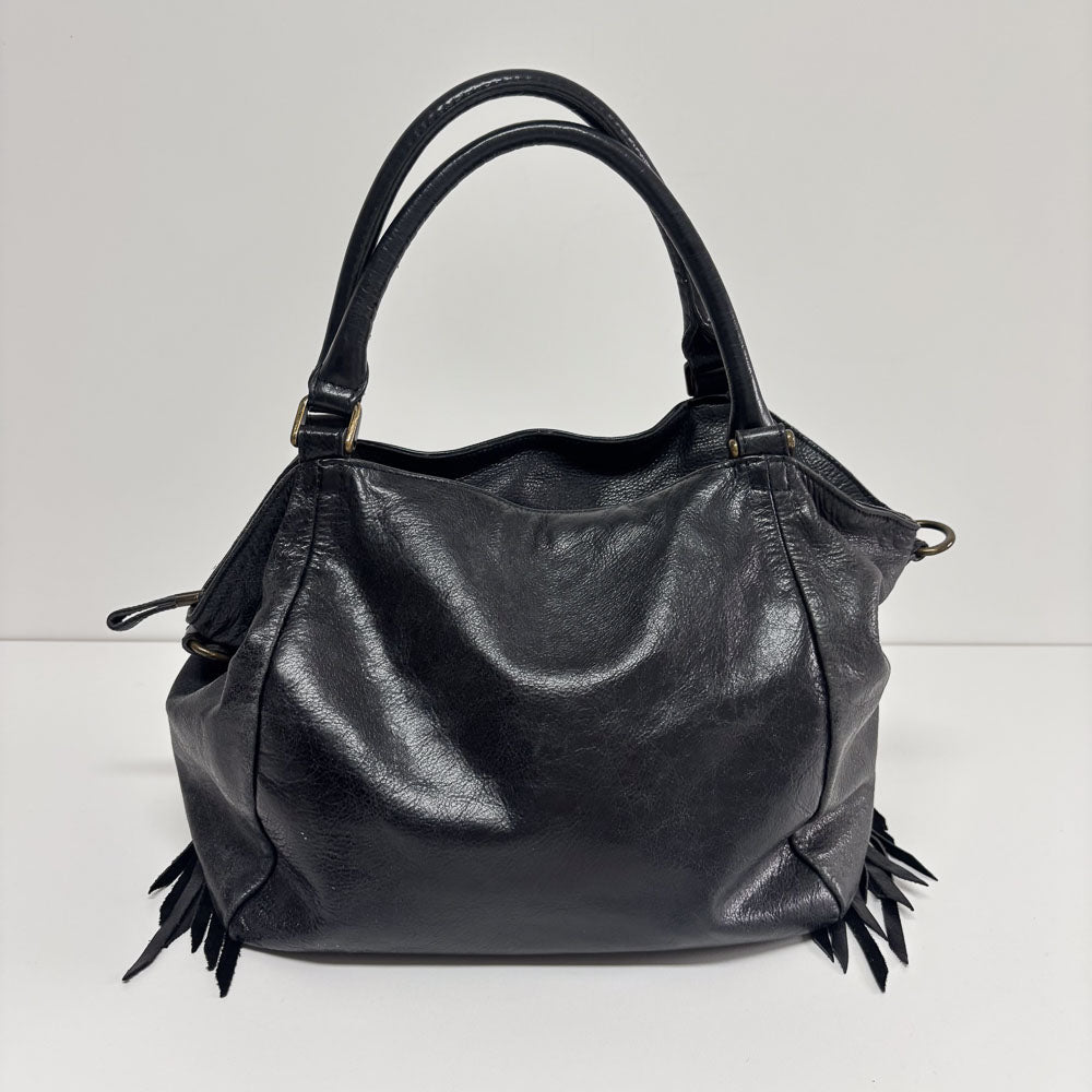 LIEBESKIND LEATHER FRINGE SHOPPER